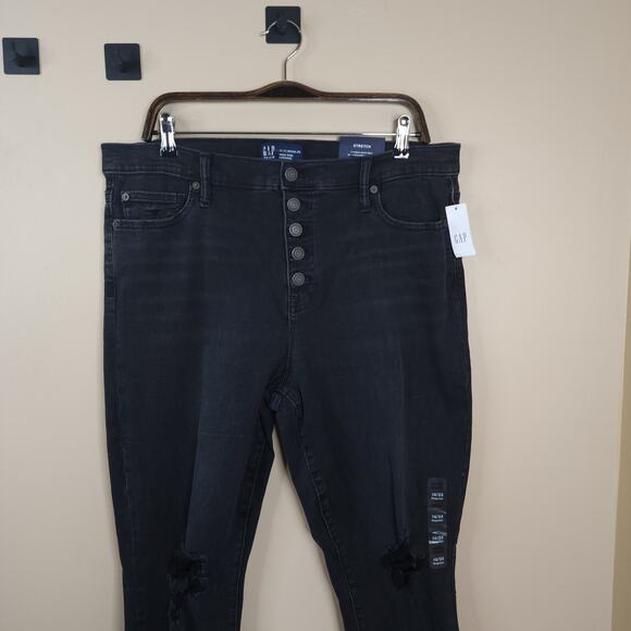 GAP Women's High Rise Legging Jeans in Black Size 16 - Picture 2 of 11